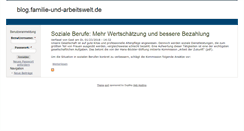 Desktop Screenshot of blog.familie-und-arbeitswelt.de